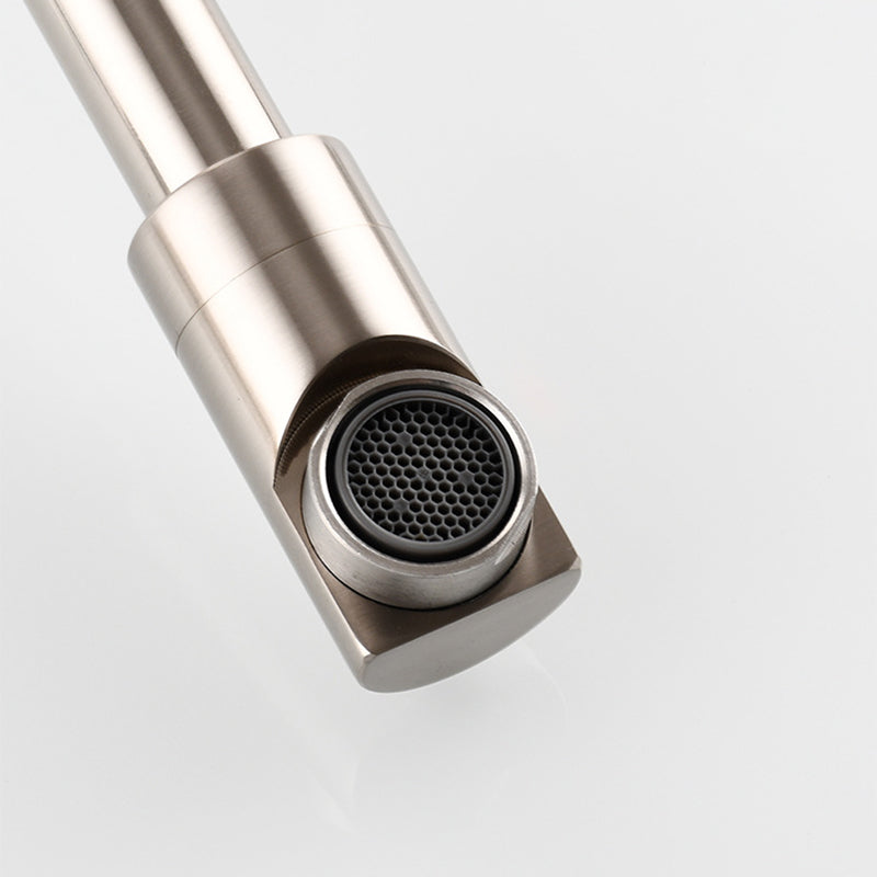 Lisslune | Modern Pull-down Faucet Single Handle Wall Mounted Pot Filler Low Profile 1-Hole Filler