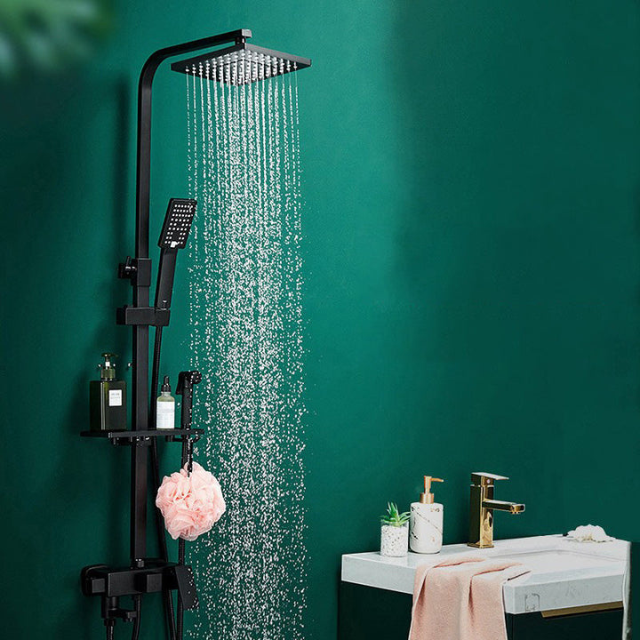 Lisslune | Adjustable spray sample shower combination metal shower fitting arm showerhead with slip bar