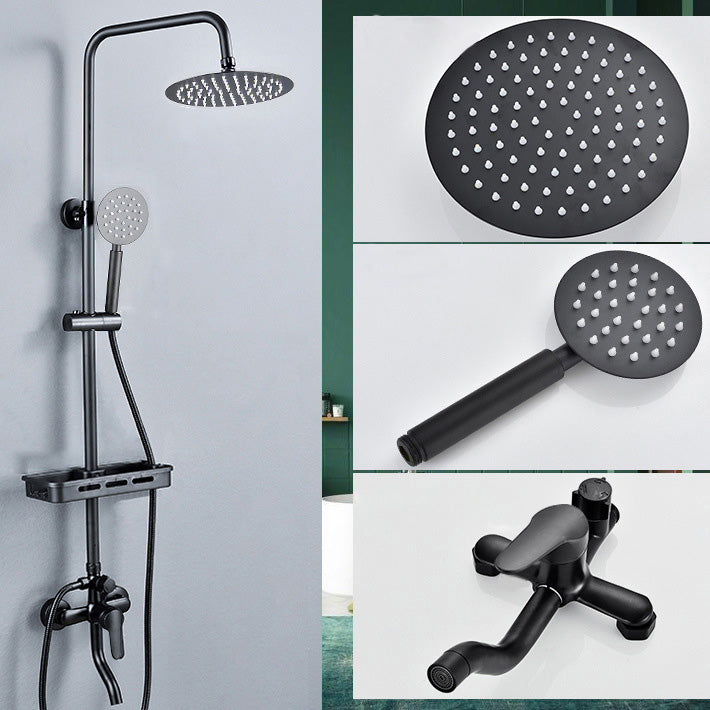 Lisslune | Adjustable Spray Sample Shower Combination Metal Shower Fitting Arm Shower Head with Slip Bar