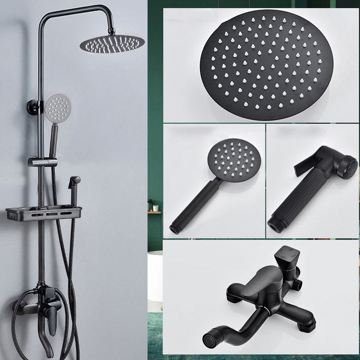 Lisslune | Adjustable spray sample shower combination metal shower fitting arm showerhead with slip bar