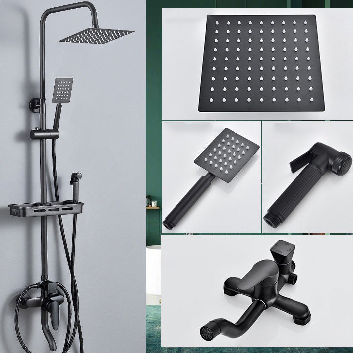 Lisslune | Adjustable spray sample shower combination metal shower fitting arm showerhead with slip bar