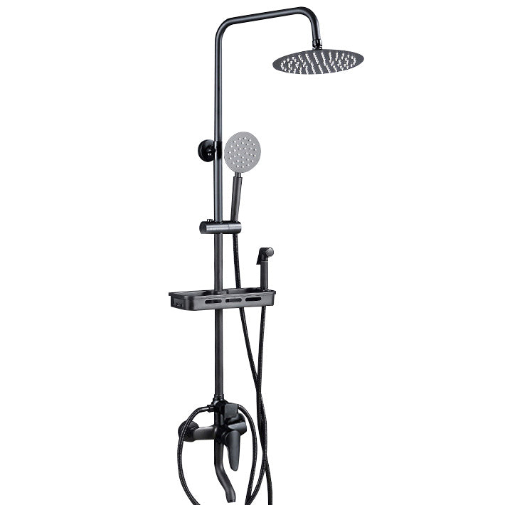 Lisslune | Adjustable spray sample shower combination metal shower fitting arm showerhead with slip bar