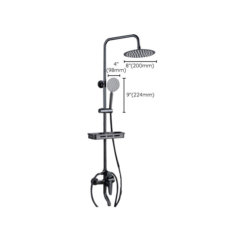 Lisslune | Adjustable Spray Sample Shower Combination Metal Shower Fitting Arm Shower Head with Slip Bar