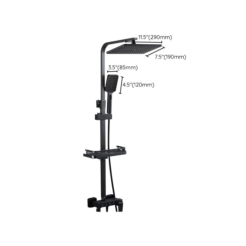 Lisslune | Adjustable Spray Sample Shower Combination Metal Shower Fitting Arm Shower Head with Slip Bar