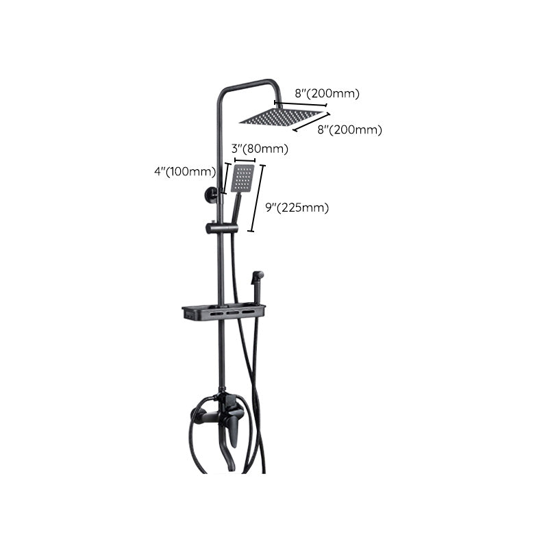 Lisslune | Adjustable Spray Sample Shower Combination Metal Shower Fitting Arm Shower Head with Slip Bar