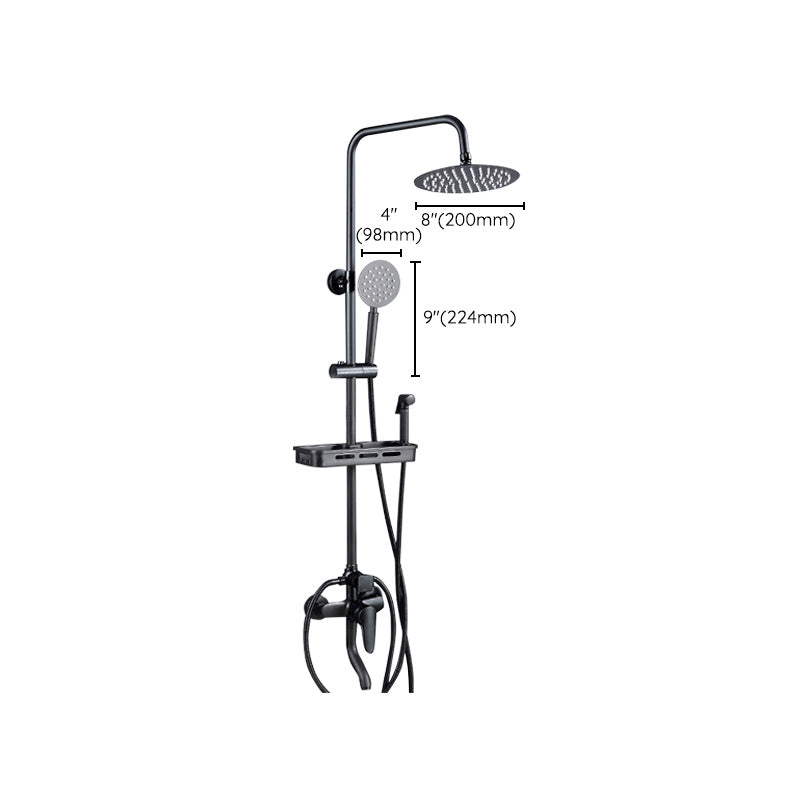 Lisslune | Adjustable spray sample shower combination metal shower fitting arm showerhead with slip bar