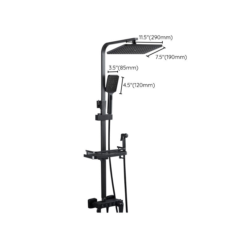 Lisslune | Adjustable spray sample shower combination metal shower fitting arm showerhead with slip bar