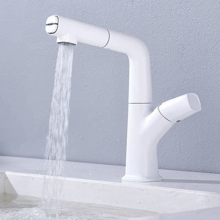Lisslune | Modern Faucet Sink Tap Brass Lever Handles Swivel Spout Sink Tap