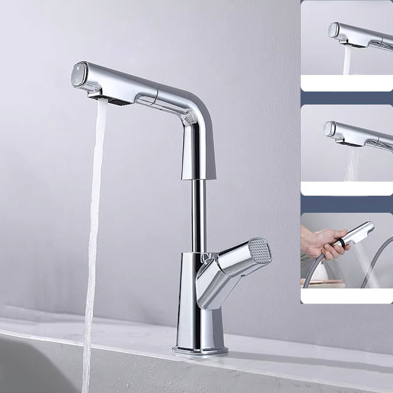 Lisslune | Modern Faucet Sink Tap Brass Lever Handles Swivel Spout Sink Tap