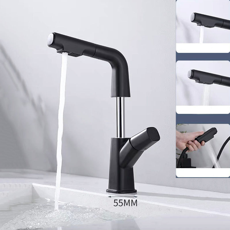 Lisslune | Modern Faucet Sink Tap Brass Lever Handles Swivel Spout Sink Tap