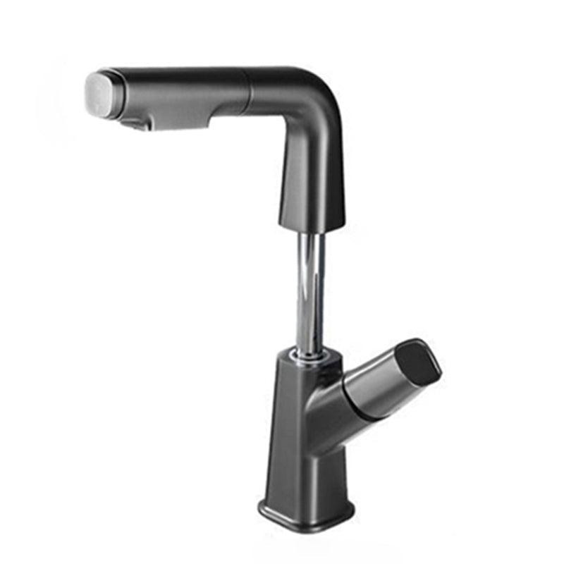 Lisslune | Modern Faucet Sink Tap Brass Lever Handles Swivel Spout Sink Tap