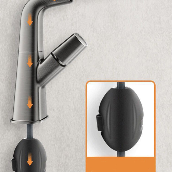 Lisslune | Modern Faucet Sink Tap Brass Lever Handles Swivel Spout Sink Tap