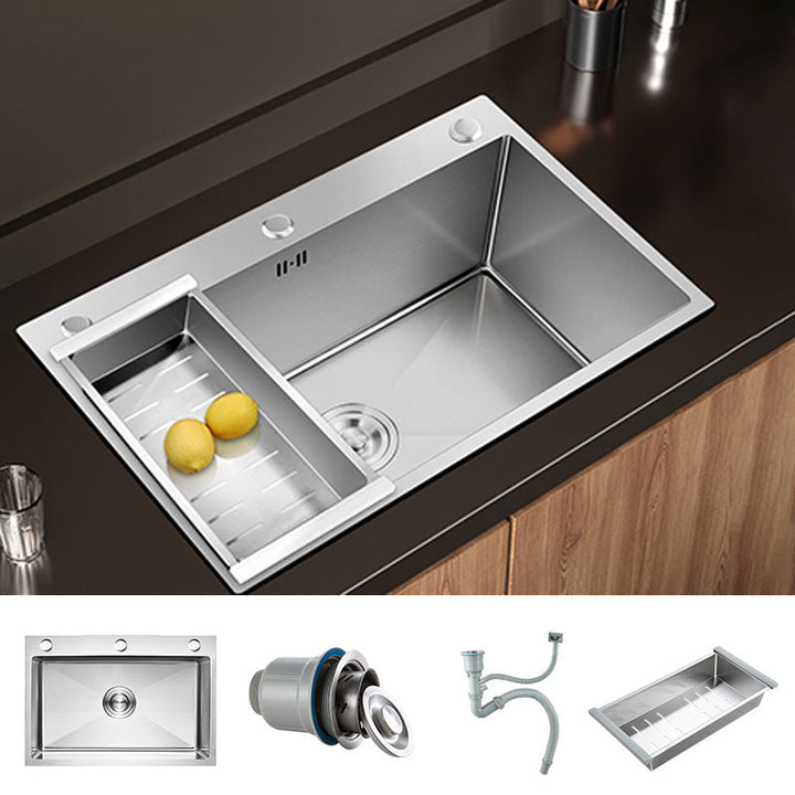 Lisslune | Contemporary Style Kitchen Sink Stainless Steel Color Fast Built-In Sink
