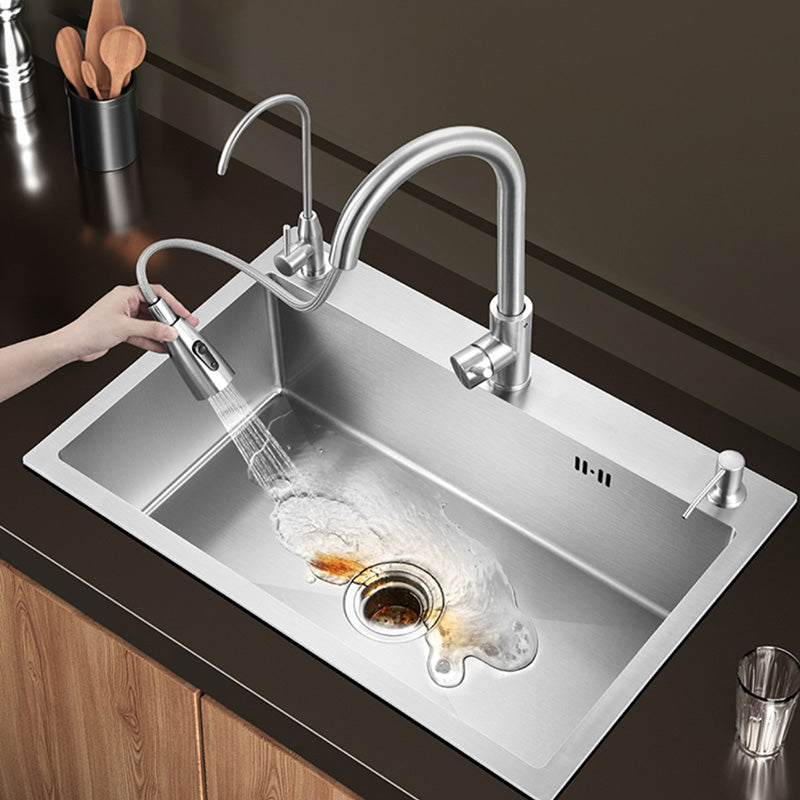 Lisslune | Contemporary Style Kitchen Sink Stainless Steel Colorfast Built-in Sink