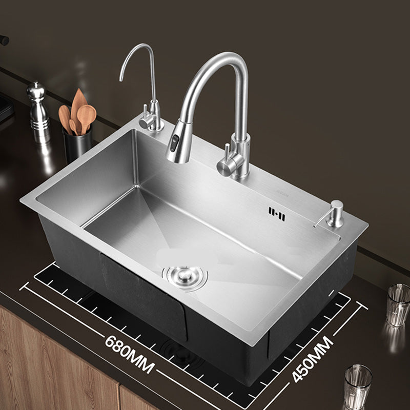 Lisslune | Contemporary Style Kitchen Sink Stainless Steel Colorfast Built-in Sink
