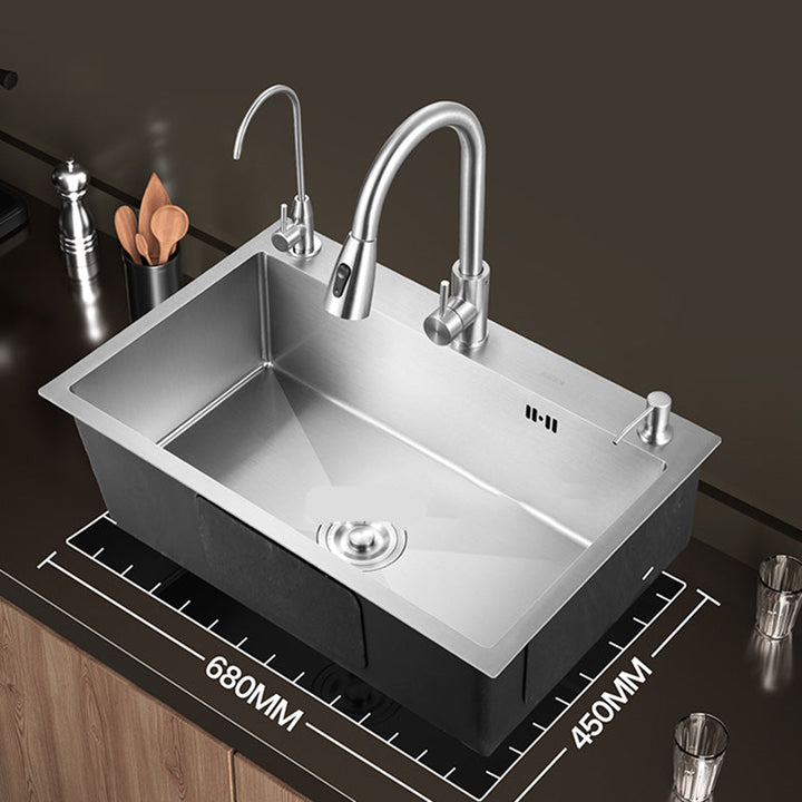 Lisslune | Contemporary Style Kitchen Sink Stainless Steel Colorfast Built-in Sink