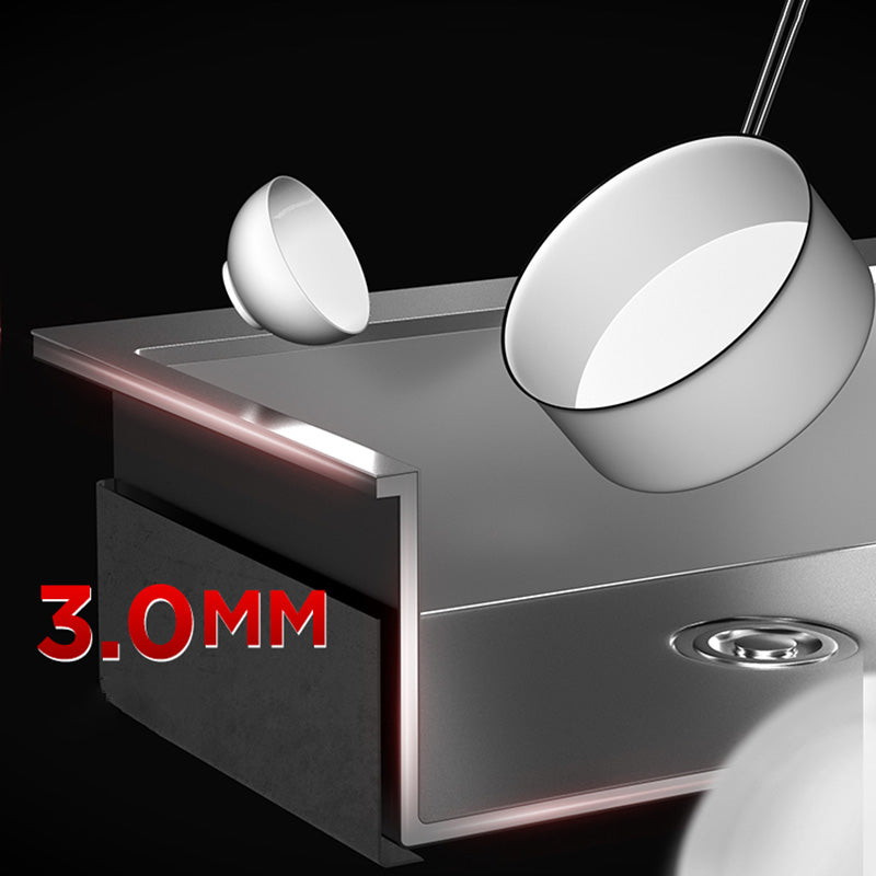 Lisslune | Contemporary Style Kitchen Sink Stainless Steel Colorfast Built-in Sink