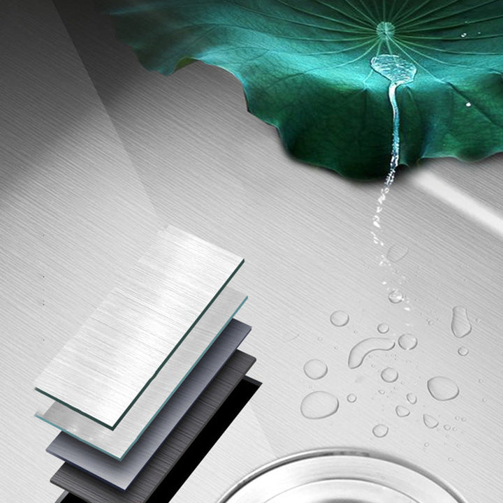 Lisslune | Contemporary Style Kitchen Sink Stainless Steel Color Fast Built-In Sink