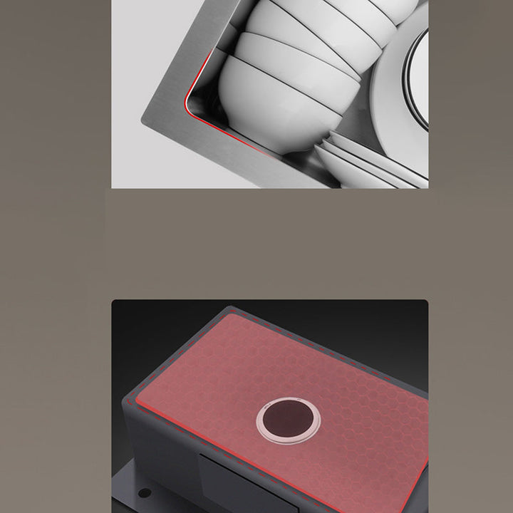 Lisslune | Contemporary Style Kitchen Sink Stainless Steel Colorfast Built-in Sink
