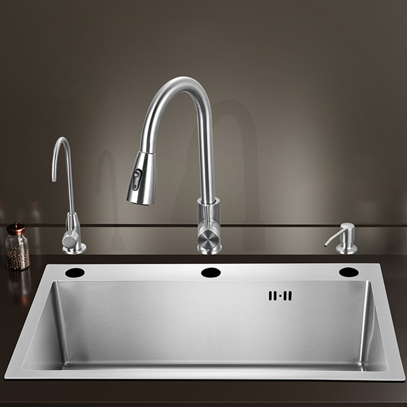 Lisslune | Contemporary Style Kitchen Sink Stainless Steel Color Fast Built-In Sink