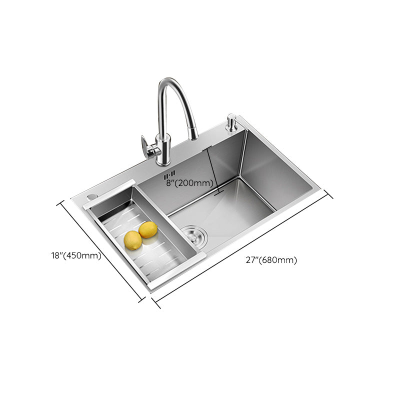 Lisslune | Contemporary Style Kitchen Sink Stainless Steel Colorfast Built-in Sink