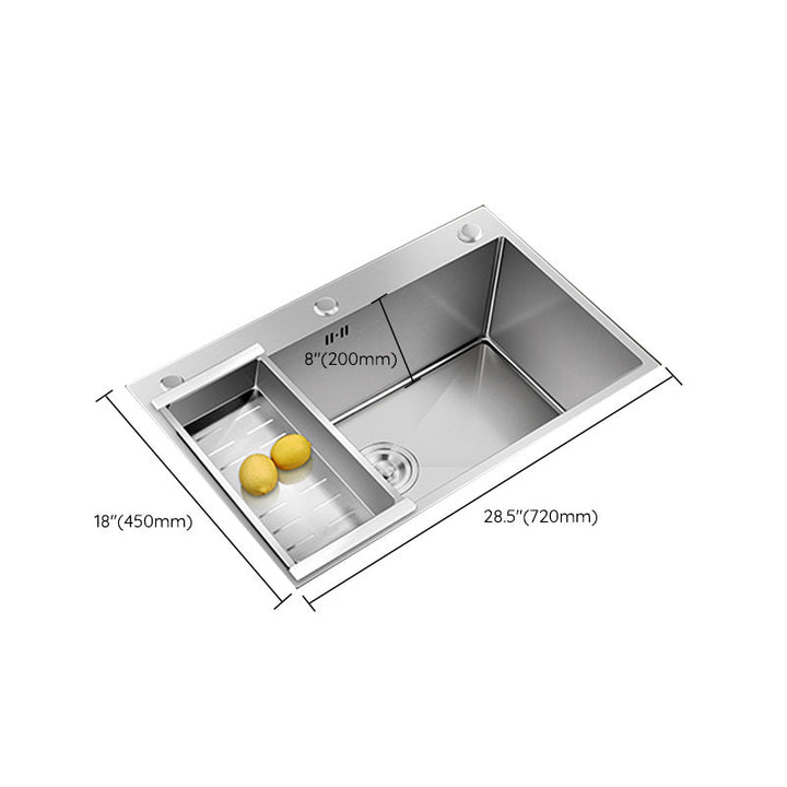 Lisslune | Contemporary Style Kitchen Sink Stainless Steel Colorfast Built-in Sink