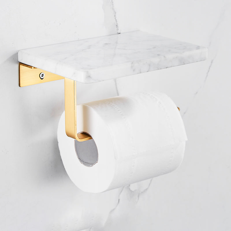 Lisslune | Metal and Marble Bathroom Accessory Individually or in Set in Gold