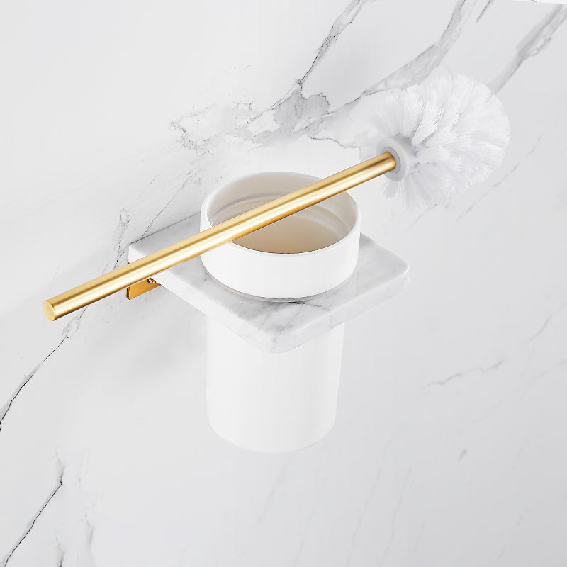 Lisslune | Metal and Marble Bathroom Accessory Individually or in Set in Gold