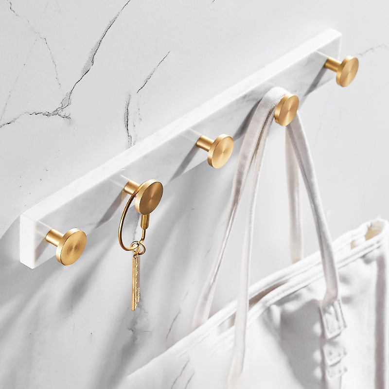 Lisslune | Metal and Marble Bathroom Accessory Individually or in Set in Gold