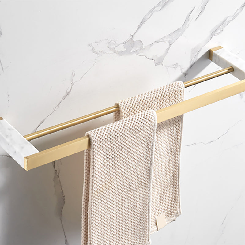 Lisslune | Metal and Marble Bathroom Accessory Individually or in Set in Gold
