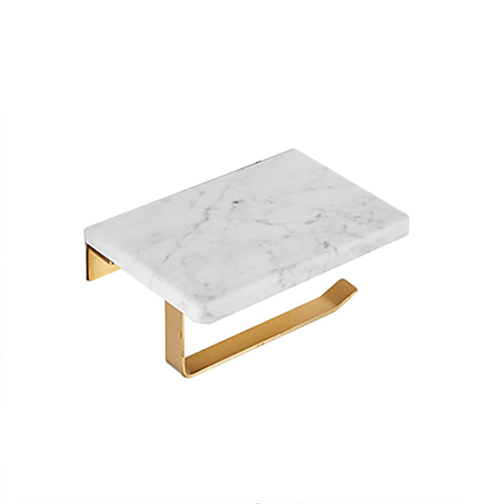 Lisslune | Metal and Marble Bathroom Accessory Individually or in Set in Gold