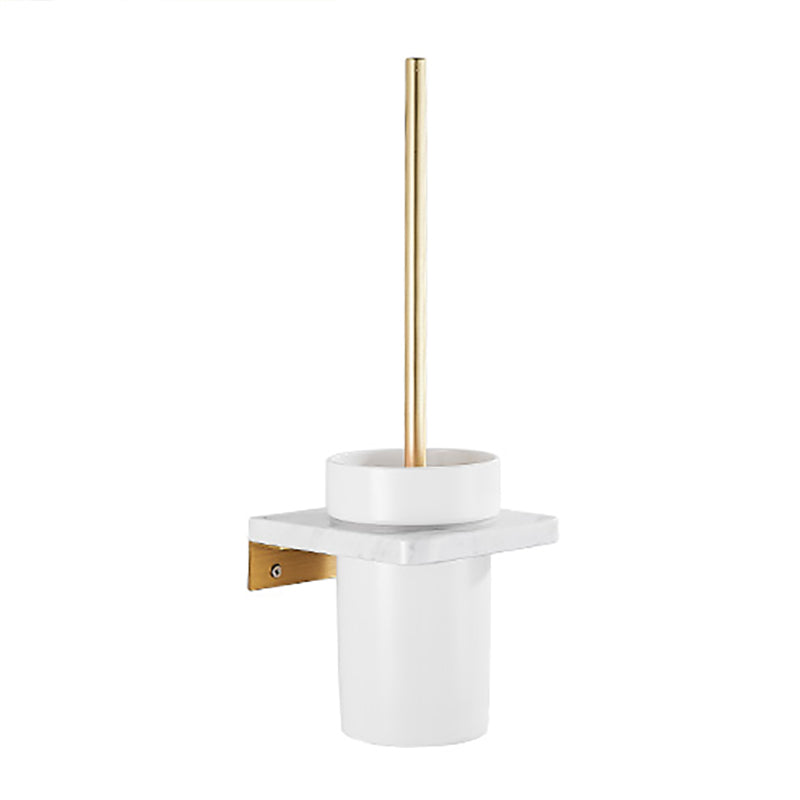 Lisslune | Metal and Marble Bathroom Accessory Individually or in Set in Gold