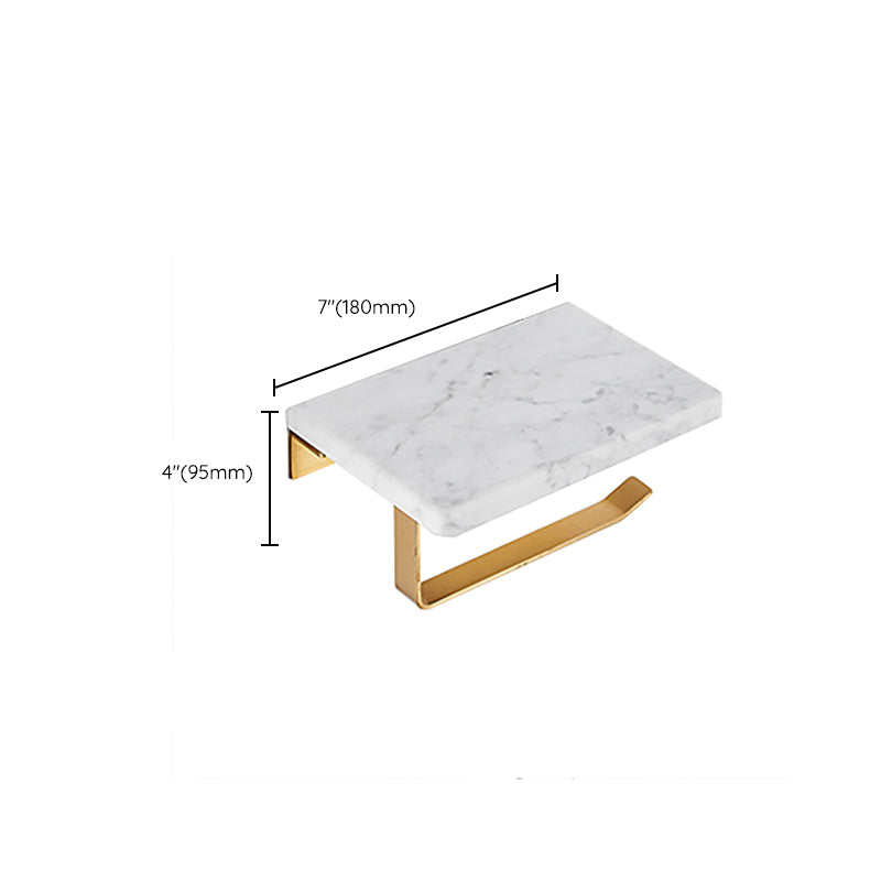 Lisslune | Metal and Marble Bathroom Accessory Individually or in Set in Gold