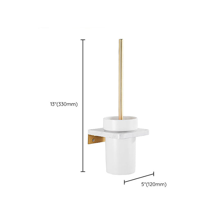 Lisslune | Metal and Marble Bathroom Accessory Individually or in Set in Gold