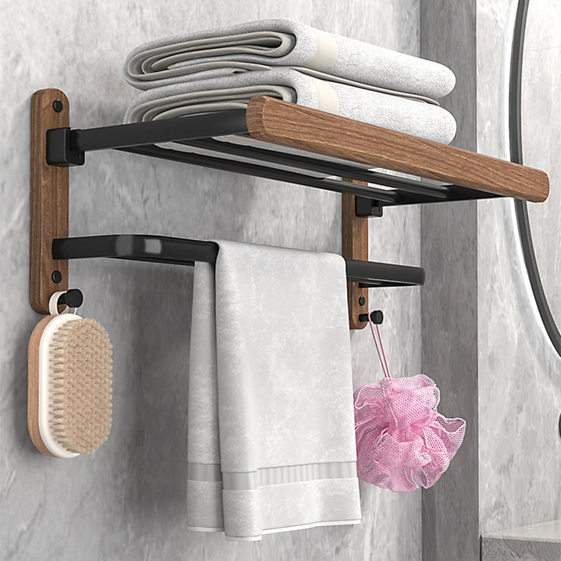 Lisslune | Metal and Wood Bathroom Accessories as Single Item or as Set without Drilling