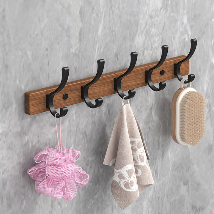 Lisslune | Metal and Wood Bathroom Accessories as Single Item or as Set without Drilling