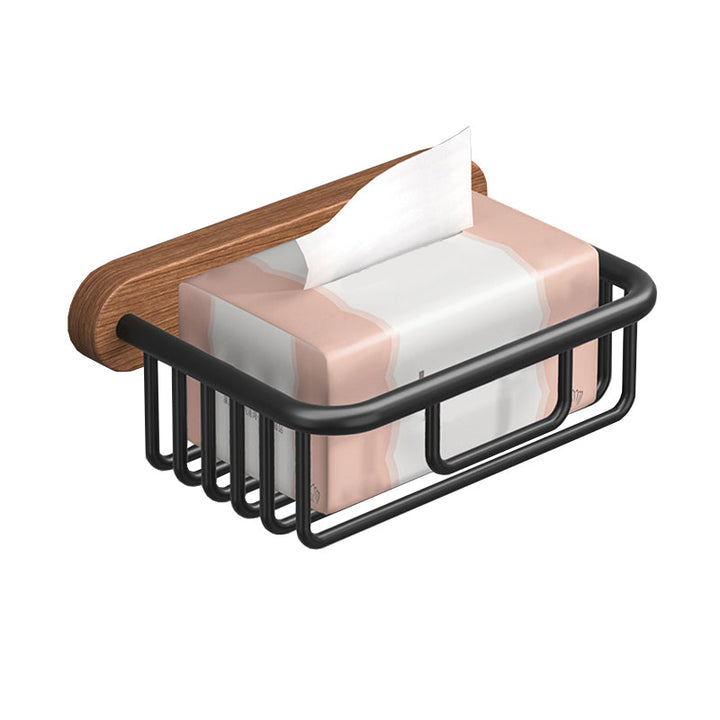 Lisslune | Metal and Wood Bathroom Accessories as Single Item or as Set without Drilling