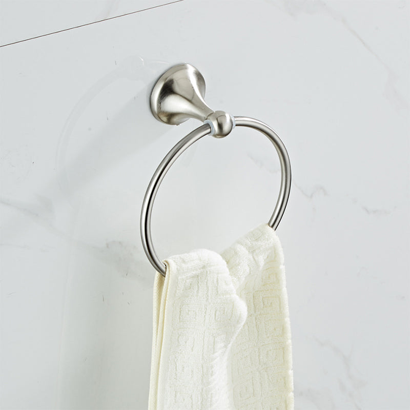 Lisslune | Metal Bathroom Set Traditional Style Nickel Bathroom Accessories Set
