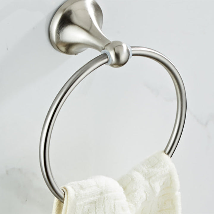 Lisslune | Metal Bathroom Set Traditional Style Nickel Bathroom Accessories Set