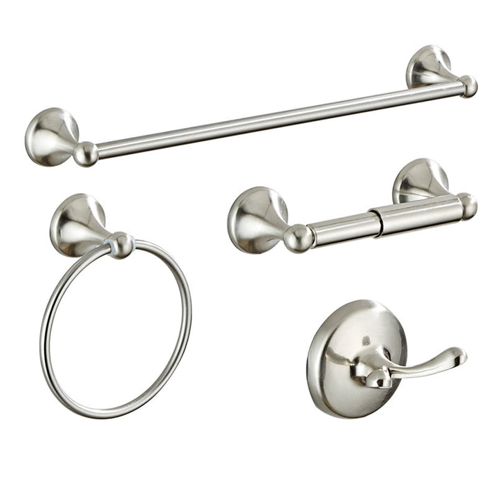 Lisslune | Metal Bathroom Set Traditional Style Nickel Bathroom Accessories Set