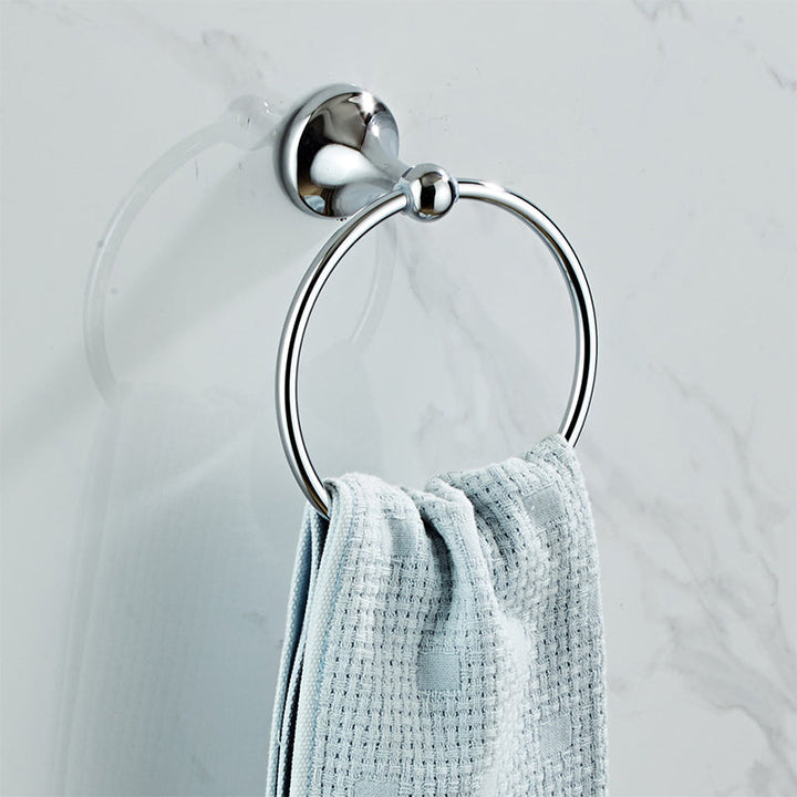 Lisslune | Metal Bathroom Set Traditional Style Chrome Bathroom Accessories Set