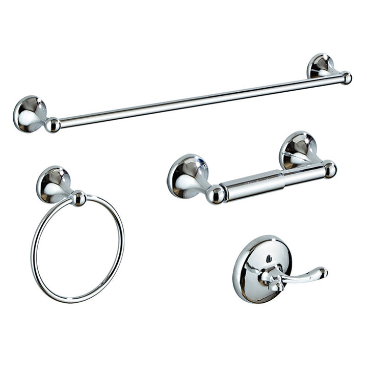 Lisslune | Metal Bathroom Set Traditional Style Chrome Bathroom Accessories Set