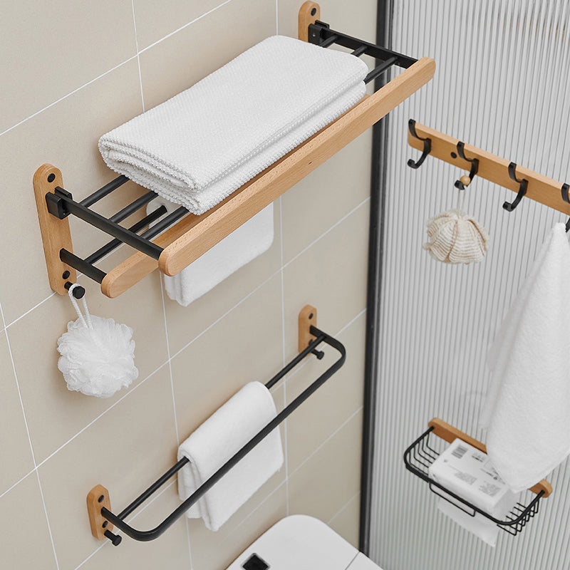 Lisslune | Metal and Wood Bathroom Accessories as Individual Piece or Set in Black