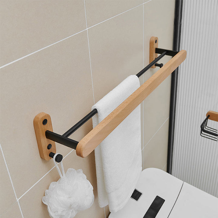 Lisslune | Metal and Wood Bathroom Accessories as Individual Piece or Set in Black