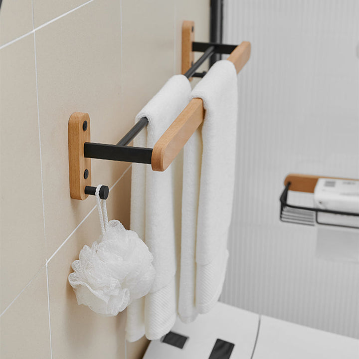 Lisslune | Metal and Wood Bathroom Accessories as Individual Piece or Set in Black