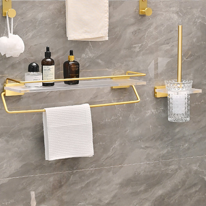 Lisslune | Metal and Acrylic Bathroom Accessories as a Single Piece or in a Set in Gold
