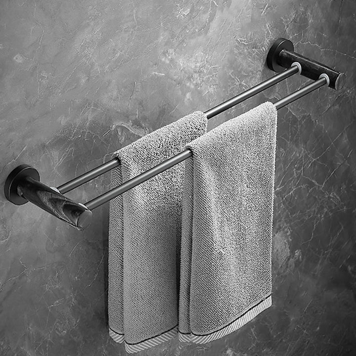 Lisslune | Metal and Marble Bathroom Accessories as a Single Item or as a Set in Black