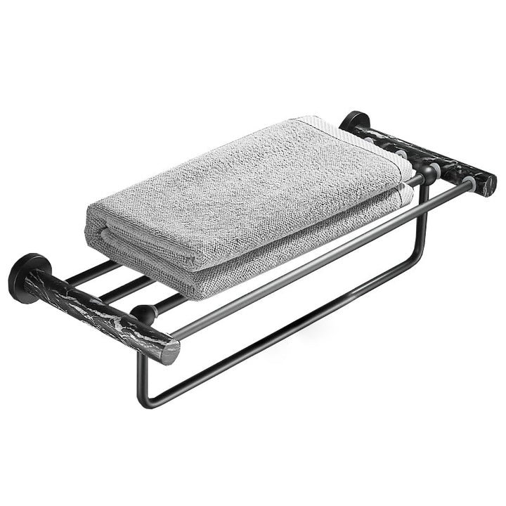 Lisslune | Metal and Marble Bathroom Accessories as a Single Item or as a Set in Black