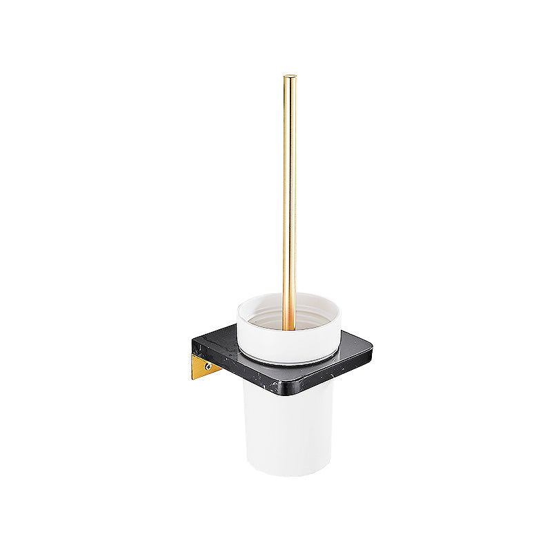 Lisslune | Metal and Marble Bathroom Minimalist Accessory as a Single Item or in a Set in Gold