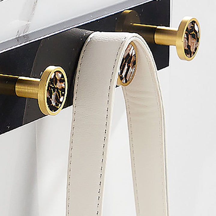 Lisslune | Metal and Marble Bathroom Minimalist Accessory as a Single Item or in a Set in Gold